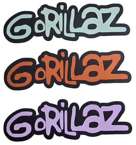 Gorillaz colour rock band logo